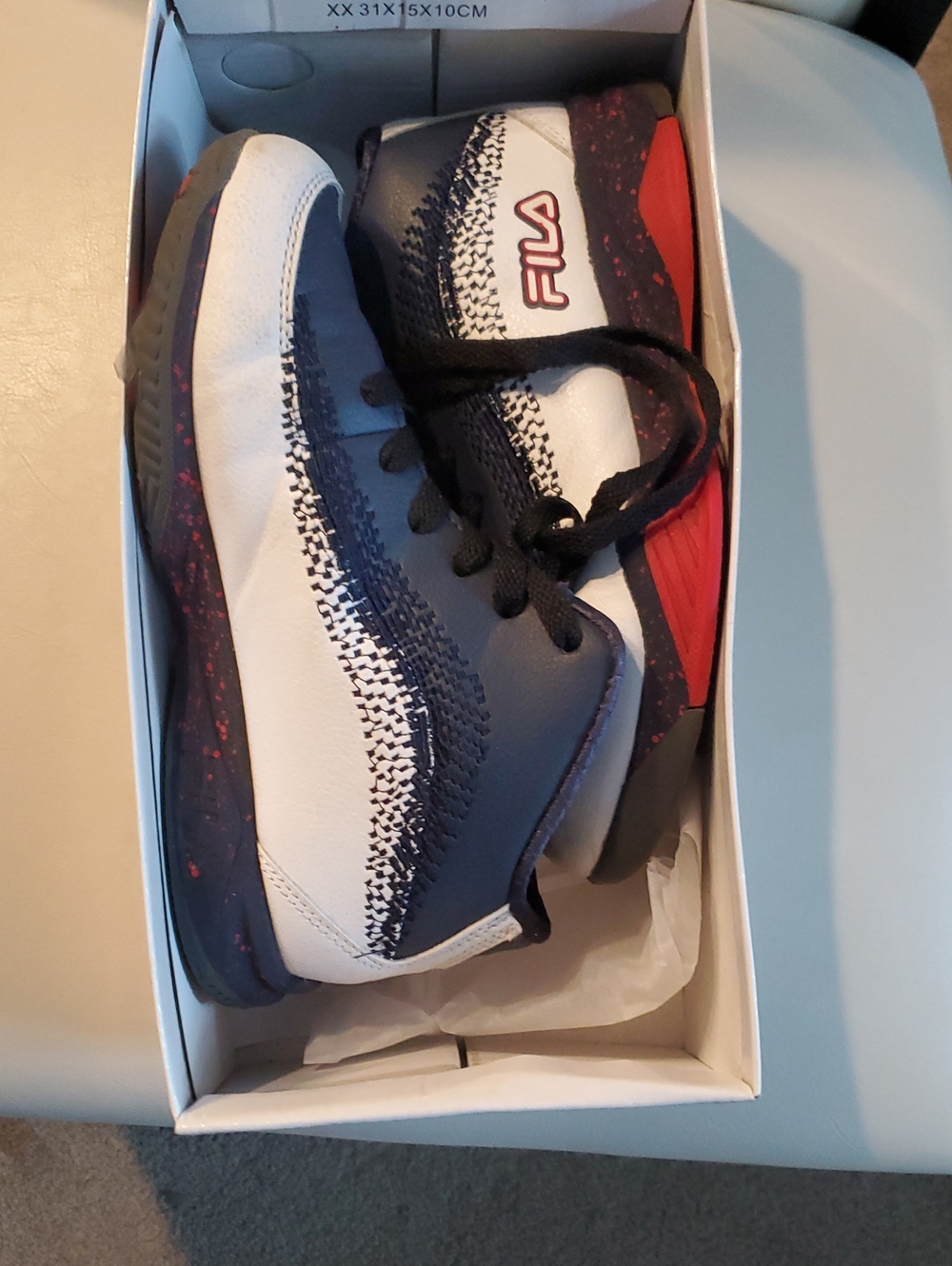 FILA Kids Navy White Red Athletic Sneakers